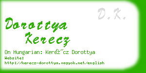 dorottya kerecz business card